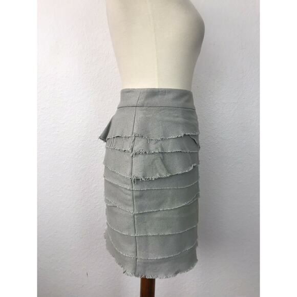 Adam by Adam Lippes Raw Trim Tiered Mini Skirt - Picture 6 of 9